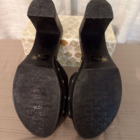 Vintage Candies‎ Black Suede Platforms 90s Y2K Studded Made In Italy Size 10 - Picture 7 of 8